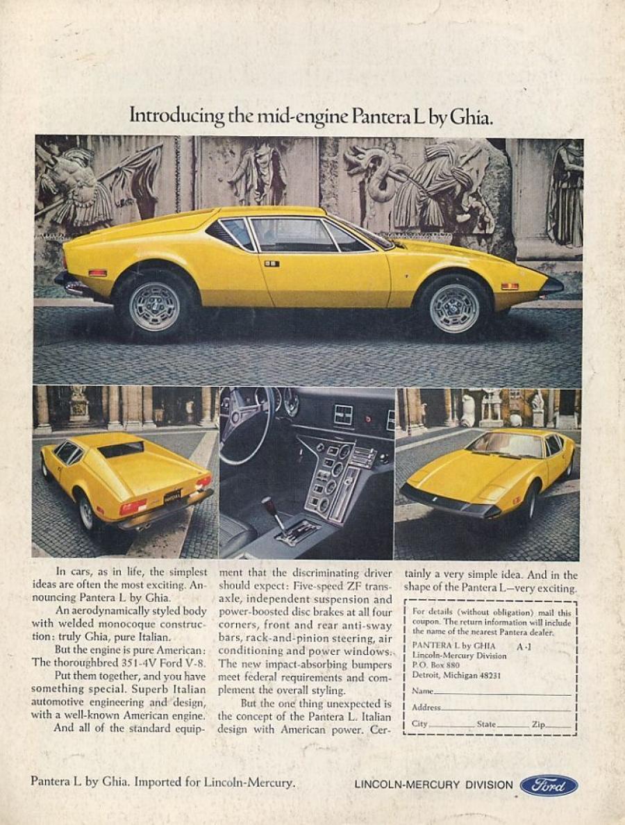  De Tomaso Pantera L 1972 года  (фото 2 из 23)